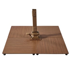 Wood-Look Rolling Cantilever Umbrella Base