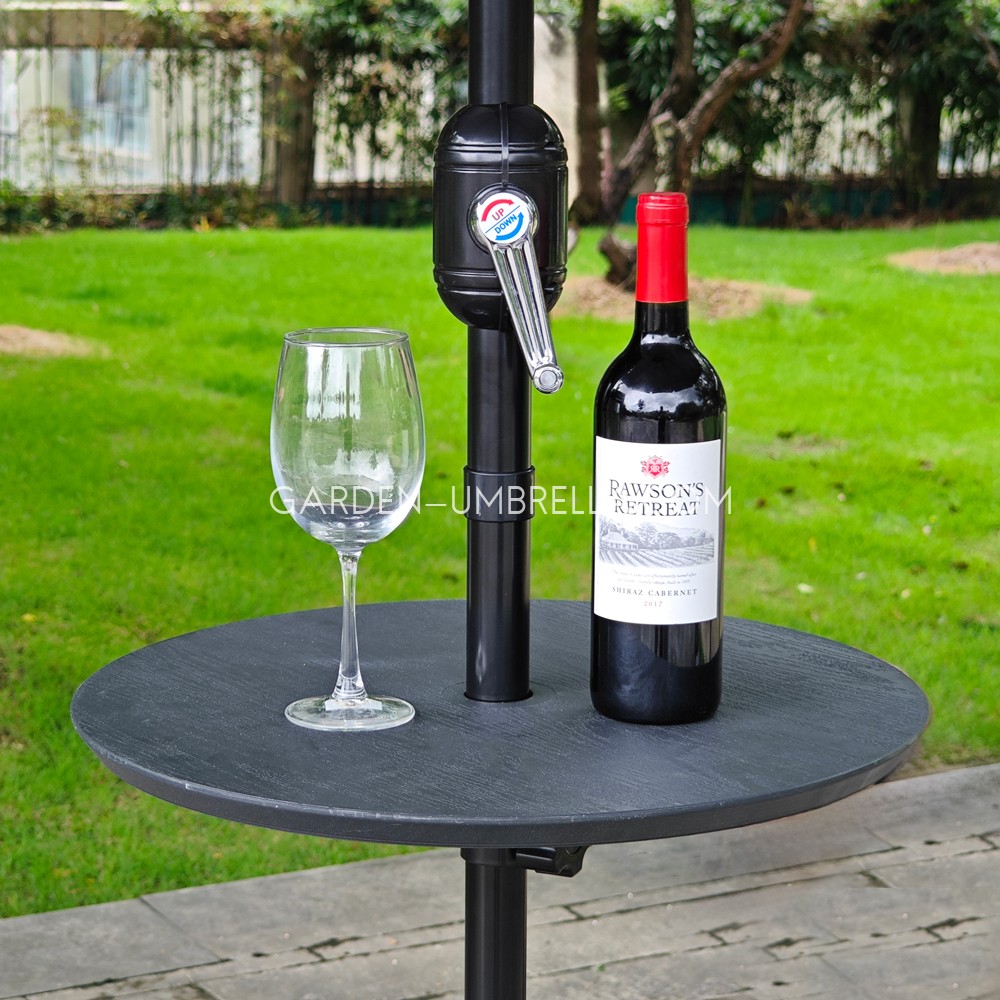 50 cm Round Patio Umbrella Pole Table Outdoor Umbrella Table Tray OFP-581