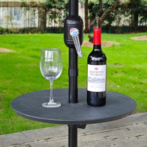 50 cm Round Patio Umbrella Pole Table Outdoor Umbrella Table Tray OFP-581