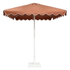 2x2m Square Market Umbrella with Scalloped Valance – Aluminum Frame OFP-098