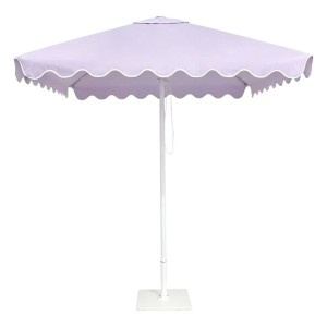 2x2m Square Market Umbrella with Scalloped Valance – Aluminum Frame OFP-098
